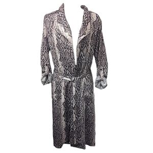 Leith Snake Print Duster Jacket w/ Tie Sz XS